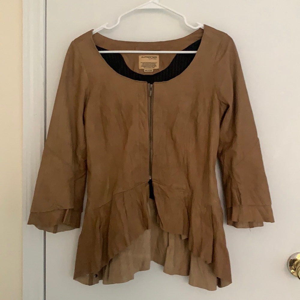 Brown faux leather jacket
